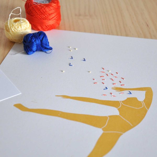 Linogravat Ballarina Brodada - Pirouette - Image 2