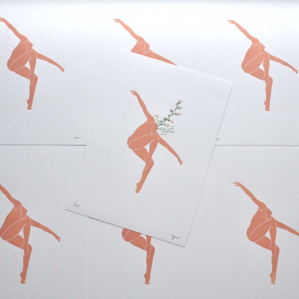 Linogravat Ballarina Brodada - Developé - Imatge 5