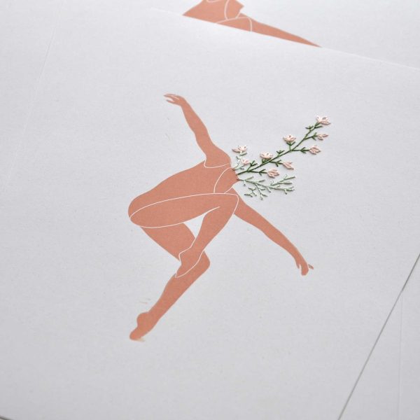 Linogravat Ballarina Brodada - Developé - Imatge 6